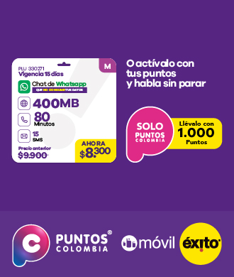 Paquete $9.900 con Puntos MP