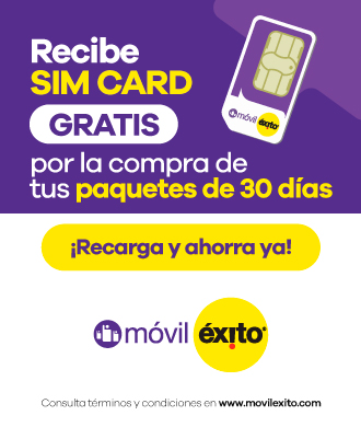 Recibe SimCard gratis por la compra de tu paquete de 30 días