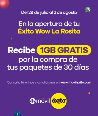 Recibe 1gb gratis por la compra de tus paquetes de 30 días