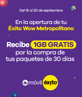 1GB gratis - WOW Metropolitano