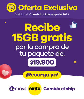 Legal 15GB gratis por paquete $19.900